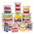 68 PCS Airtight Food Storage Containers with Lids, 34 Containers & 34 Lids