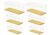 (6) Clear Plastic Drawer Organizers w/Gold Base (3) Size Versatile Desk Container Divider Vanity Makeup Jewerly Kitchen Bedroom Bathroom Office Supply Storage Tray Open Front