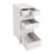 6 Drawers Rolling Utility Cart, Clear | Clear Drawers with Multiple Sizes Keep Supplies Visible, ABS One Piece Design with Locking Wheels for Office Bedroom, White, 25.59 In