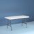 6 Foot Fold-in-Half Folding Table, White Speckle, HDPE Top
