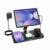 6 in 1 Charging Station for Samsung Multiple Devices, Foldable Wired Charging Stand for iPad/Tab with Clock & Light, Charger for S26/S25 Ultra/Z Fold 7 & Buds, Only for Galaxy Watch(Black)