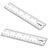 6 Inch Ruler, 15cm Clear Plastic Ruler with Inches, Centimeters, mm, 2PCS