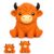 6in Highland Cow Squishy,Soft Squeeze Animal Desk Decor