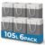 6Pack 105L Large Laundry Hamper, Waterproof Collapsible Laundry Baskets with Reinforced Long Handles, Freestanding Dirty Clothes Hamper for Laundry Room, Bedroom, Bathroom, Dorm Room (Grey)