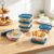 6‑Pack 1.26 Cup Clear Plastic Food Storage Containers, Teal Lids