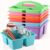 6 Pack 3 Compartment Small Caddy Plastic Classroom Organizer with Handle Portable Teacher Supply Storage Caddy Craft Art Caddies for Pencil, Crayon, Marker, Home, Office, School Supplies(Classic)