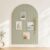 6 Pack Arched Felt Bulletin Board, Cork Board Alternative (Green)