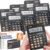 6 Pack Calculator Bulk, 12 Digit Desk Calculator with Large LCD Display & Big Buttons, Dual Power Solar & Battery, Standard Basic 4 Function Calculator for School, Office, Home