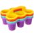6 Pack Classroom Caddy Storage Basket with Handle, 6 Compartment Cup Holder Organizer, for Supplies, Pencil, Crafts, Office, Drinks, Muti Colors