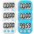 6 Pack Digital Kitchen Timer Small Classroom Timers for Kids Teachers (Blue&White)
