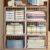 6 Pack Extra-Long Closet Organizers and Storage with Top Board, Stackable Closet Shelf Organizer, Double Storage Design, Clothes Storage Cube/Bin/Basket for Wardrobe, Space-Saving, White,Sturdy,Metal