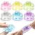 6 Pack Glitter Squishy Toys, Portable Glitter Filled Sensory Fidget Toy for Anxiety Relief, Squishy Toy for Kids Adults Stretchy Desk Toy