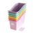 6 Pack Plastic Book and Binder Holder with Labels, Book Bins for Classroom