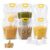 6 Pack Reusable Grain Storage Bags, Clear Stand-Up Pouches with Spout for Cereal (6 Pack-9″-1.5L)