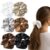 6 Pack Satin Scrunchies for Women, Soft Gentle Elastic Hair Ties for Thick & Thin Hair, Hair Accessories for Ponytail Bun Neutral Tone Color Mix