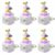 6‑Pack Seagull Mine Button Keychain Fidget Clicker Toy, Rechargeable with Sound, Desk Stress Relief Toy for Adults