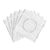 6‑Pack Square Fuse Bead Boards, 5mm Plastic Pegboards for Kids DIY Crafts(Clear)