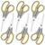 6 Packs Scissors All Purpose, 8 Inch Scissors Bulk Sharp Sewing Fabric Shears for Office Home School Supplies, Stainless Steel Craft Scissor for Adults Teachers, Right/Left Handles Cutting Tools