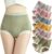 6‑Pack Tag‑Free High‑Waist Cotton Tummy‑Control Briefs(6 P L)