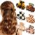 6 PCS Acetate Small Hair Clips for Women, 1.3 Inch Mini Rectangle Tortoise Shell Claw Clips for Thin Fine Short Hair Half Up Styling, Durable Leopard Jaw Clips Hair Accessories for Girls