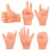 6 Pcs Cat Finger Puppet Mini Hands TPR Khaki for Cats and Puppies