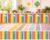 6Pcs Classroom Cabinet Curtains for Shelves 24.4 X 24 Inch Colorful Back to School Self Adhesive Curtains Colorful Rainbow Classroom Curtain for School Bookshelf Home Daycare Primary Playroom Privacy