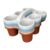 6pcs Classroom Caddys Organizer, Table Caddys Classroom Organizer with 6 Compartments Stackable Multicolor Storage Cup Holder with Handle for School Supplies Art Storage Tray