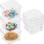 6‑Pcs Clear Acrylic Storage Organizer Trays, Square Drawer Divider Bins, No‑Lid Desktop Storage Containers for Office Gadgets, Makeup, Jewelry, Kitchen Cabinet & Countertop Organization