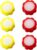6 Pcs Counting Sponge Flower Shape Sponge Finger Wet for Counting Cash Money for Office Bank Office and School Supplies (Red & Yellow)