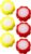 6 Pcs Counting Sponge Flower Shape Sponge Finger Wet for Counting Cash Money for Office Bank Office and School Supplies (Red & Yellow)