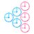6pcs Degree Plastic Protractor Ruler for Drafting and Measuring