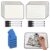 6 Pcs Double Sided Dry Erase Boards with Black Pens and Metal Adhering Erasers, 11.9 x 8.9 in White PVC Mini Whiteboards, One Side with Lines for Writing Practice, for Home School and Tutoring