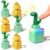 6 Pcs Duck Quacking Fidget Toy Lizard Sound Keyboard Keychain Clicker Fun Portable Animal Button Anxiety Relief Toy with Colorful Lights for Adult Stress Relief Travel Sensory Stocking Stuffers