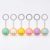 6Pcs Dumpling Keyboard Fidget Toy, Clicker Fidget Toy, Stress Relief Cute Fidget Clicker Keychain Set, Quiet Anxiety Toys for Adults at Work, Travel, Home