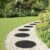 6 Pcs Garden Stepping Stones 17.72 Inch Round Walkway Pavers Heavy Duty Rubber Path Mats for Lawn Yard Backyard Decoration