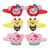 6 Pcs Girls Snap Hair Clips, Embroidered Barrettes with Fruit and Bee Designs, Fabric-Covered Non-Slip Hair Accessories for Girls