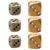 6PCS Mahjong Dice Set, Gold Dice for Game Enthusiasts and Party Hosts, Six Multi-Sized Game Dices for Board Games and Social Events, Large 1.5 cm and Small 1.1 cm Dices Dish Mahjong