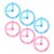 6pcs Measuring Protractor 360 Degree Plastic Drawing Ruler