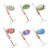 6pcs Metal Fishing Lures with Hooks, Rotating Bait Set