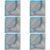 6 Pcs Microfiber Cleaning Cloths Set, 11.8 x 11.8 in / 30 x 30 cm, Reusable Lint-Free Glass Polishing Towels, Sky Blue, for Windows, Mirrors, Kitchen, Household Cleaning