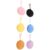 6pcs Mini Wallet round Plush Zipper Pouch with Keyring