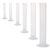 6 Pcs Plastic Graduated Cylinder Set, 10 to 500 mL Measuring Cylinders, PP Lab Cylinders with Clear Scale, Wide Hexagonal Base and Tapered Spout for Laboratory Science