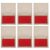 6pcs Red Quick Dry Ink Pad Extra Large Footprint Handprint Pad