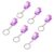 6 Pcs/Set Cartoon Animal Stapler Keyrings Stapler Lovely Book Binding Machines Keychain Paper Keyrings