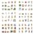 6PCS Simulated Ceramic Hard Cards Sticker Vintage Life Stickers Collage Set