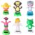 6 Pcs Solar Powered Dancing Animal Dolls Swinging Animated Bobble Dancer Window Sun Catcher Car Decor Portable Suncatchers,Frog Angel Shark Flamingo Home Car Ornament Kids Toys Gifts