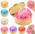 6 PCS Squishy Toy, Stress Balls Squeeze Toy with Food Steaming Box