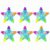 6pcs Star Highlighters Marker Bulk, Multicolor Highlighters in One Pen