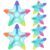 6pcs Star Shape Fluorescent Highlighters Bulk for School Supplies