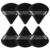 6Pcs Triangle Powder Puff,Soft Velour Face Makeup Sponge Powder Puffs,Loose Powder Cosmetic Foundation Mineral Powder Wet Dry-Black